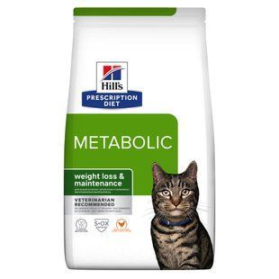 Hill's PRESCRIPTION DIET Metabolic Сухой корм для кошек для контроля и снижения веса, с курицей, 1,5 кг 605941 фото