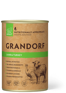 Grandorf Вологий holistic корм для дорослих собак Grandorf LAMB & TURKEY з ягням та індичкою, 400 г GDW99401 фото