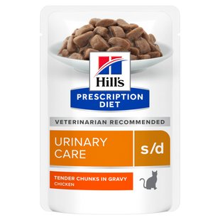 Hill&rsquo;s PRESCRIPTION DIET s/d Вологий корм для котів для догляду за сечовидільною системою, з куркою, пауч, 85 г 607296 фото