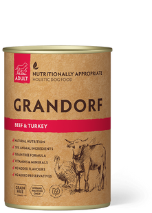 Grandorf Влажный holistic корм для взрослых собак Grandorf BEEF & TURKEY с говядиной и индейкой, 400 г GDW99404 фото