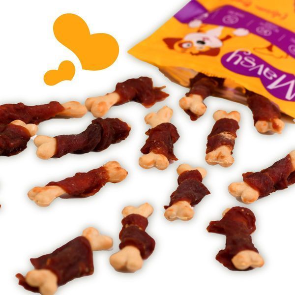Ласощі для собак Mavsy CALCIUM BONE with DUCK качина ніжка з кальцієм, 100 г LSD07 фото