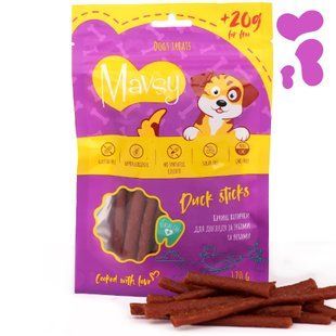 Лакомые палочки для собак по уходу за зубами и деснами Mavsy DUCK sticks с уткой, 120 г LSS02 фото