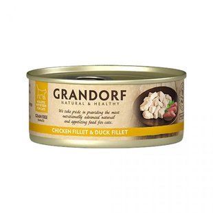Grandorf Вологий holistic корм для котів Grandorf CHICKEN FILLET & DUCK FILLET куряча грудка з качиним філе, 70 г GDCW0307 фото