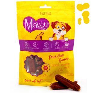 Лакомство для собак Mavsy Dried DUCK Sausage сосиски из утки, 100 г LSS08 фото