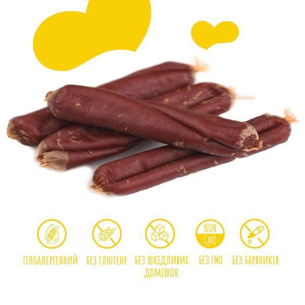 Лакомство для собак Mavsy Dried DUCK Sausage сосиски из утки, 100 г LSS08 фото