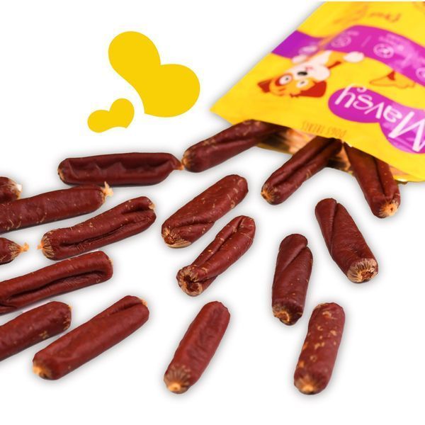 Лакомство для собак Mavsy Dried DUCK Sausage сосиски из утки, 100 г LSS08 фото