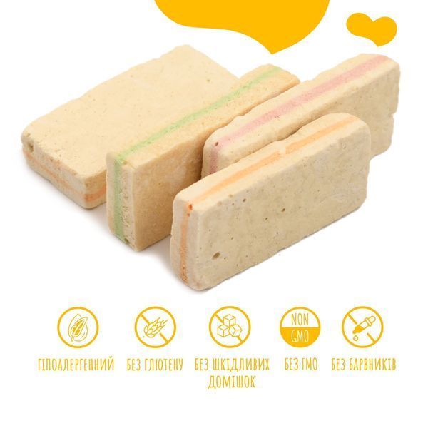 Лакомство для собак от 3-х месяцев Mavsy Freeze dried CHEESECAKE WITH APPLE, CRANBERRIES AND MANGO чизкейк с яблоком, клюквой и манго, 50 г FDMAVSY10 фото