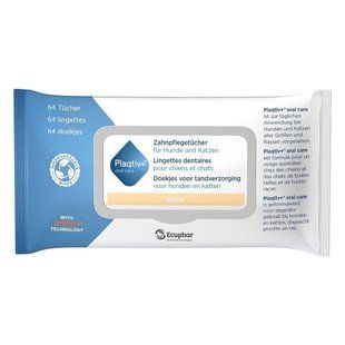 Стоматологічні серветки для собак та котів Plaqtiv+ Dental Wipes, 64 шт 8885 фото