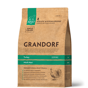 Сухий корм для дорослих собак великих порід Grandorf TURKEY ADULT MAXI з індичкою від 1 року, 3 кг 95203 фото