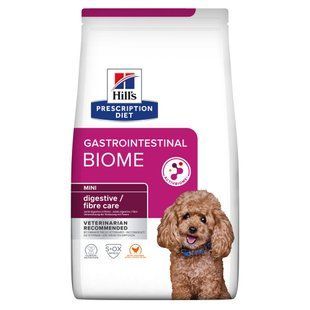 Hill&rsquo;s PRESCRIPTION DIET Gastrointestinal Biome Mini Сухий корм для собак малих порід при захворюваннях шлунково-кишкового тракту, з куркою, 1 кг (AB+) 606424 фото