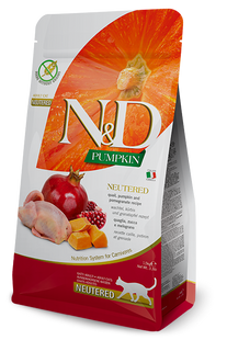 Farmina N&D Pumpkin Grain Free Cat Adult Neutered Quail & Pomegranate, 300 г 168807 фото