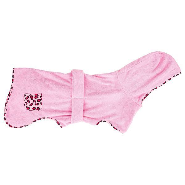 Халат для собак Max & Molly Bath Robe Leopard Pink з леопардовим принтом, S 120091 фото