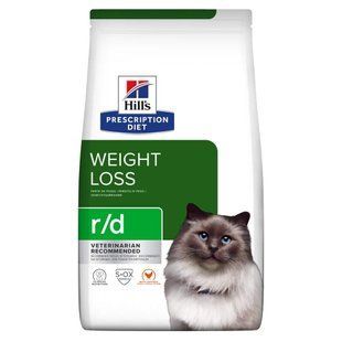 Hill's PRESCRIPTION DIET r/d Сухой корм для кошек для снижения веса, с курицей, 1,5 кг 605927 фото