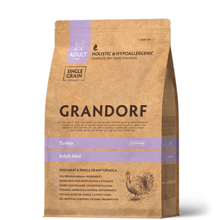 Grandorf Сухий корм для дорослих собак дрібних порід від 1 року Grandorf TURKEY ADULT міні з індичкою, 1 кг 93201 фото