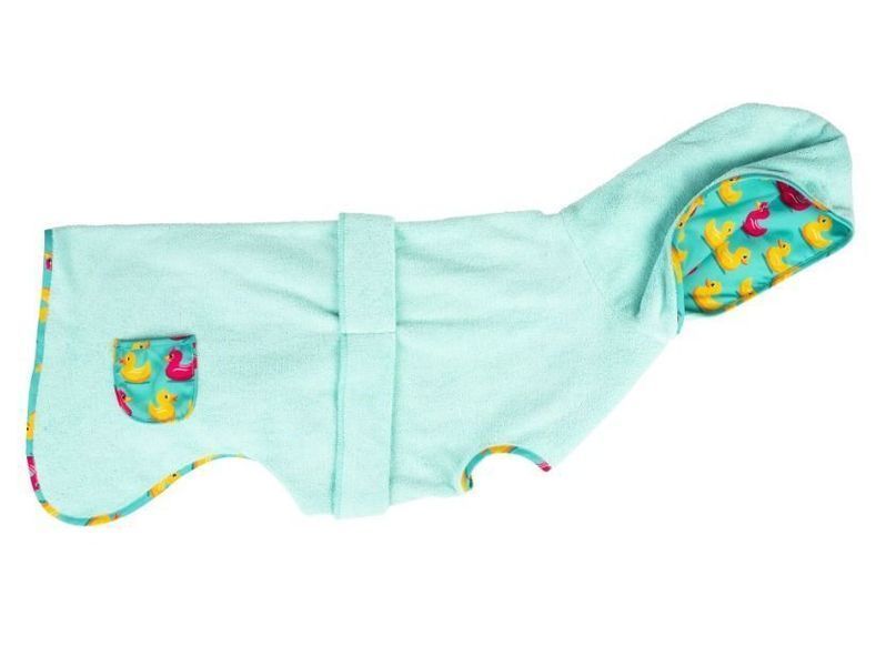 Халат для собак Max & Molly Bath Robe Ducklings з принтом Каченята, S 186091 фото