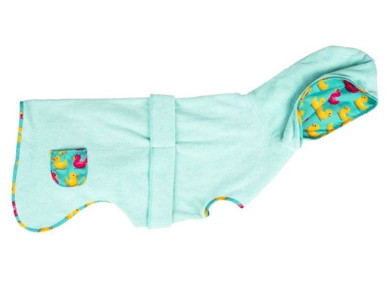 Халат для собак Max & Molly Bath Robe Ducklings з принтом Каченята, S 186091 фото