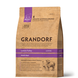 Grandorf LAMB & TURKEY ADULT MAXI Сухий корм для дорослих собак великих порід ягня з індичкою, 3 кг 95103 фото