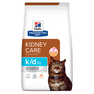 Hill's PRESCRIPTION DIET k/d Early Stage с ActivBiome+ Kidney Defense Сухой корм для кошек для поддержания функции почек на ранней стадии заболевания, с курицей, 1,5 кг 605994 фото