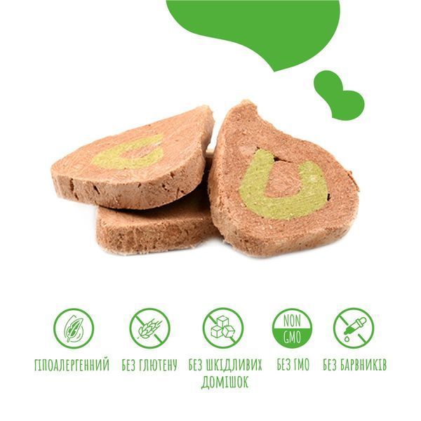 Ласощі для собак від 3-х місяців Mavsy freeze dried RABBIT PARFAIT ON A SPINACH PILLOW WITH CREAM парфе з кролика на шпинатній подушці з вершковим соусом, 50 г FDMAVSY01 фото