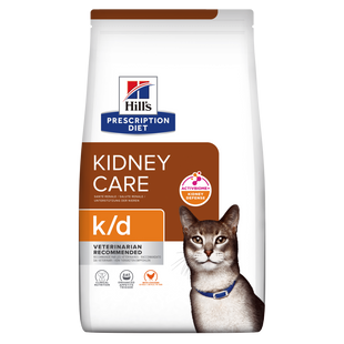 Hill's PRESCRIPTION DIET k/d с ActivBiome+ Kidney Defense Сухой корм для кошек поддержание функции почек, с курицей, 0,4 кг 605989 фото