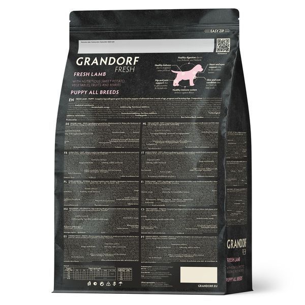 Grandorf Сухой беззерновой корм для щенков Grandorf FRESH LAMB & SWEET POTATO PUPPY с ягненком и бататом, 1 кг 91801 фото