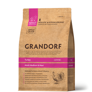 Grandorf Сухий корм для дорослих собак середніх і великих порід Grandorf TURKEY ADULT з індичкою, 3 кг 94203 фото