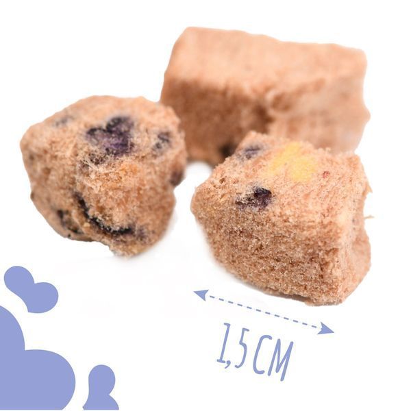Лакомство для собак от 3-х месяцев Mavsy freeze dried TURKEY SOUFFL&Eacute; WITH BLUEBERRIES суфле из индейки с черникой, 50 г FDMAVSY05 фото