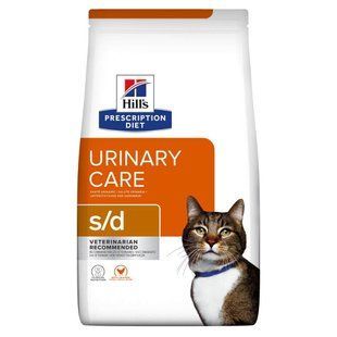 Hill's PRESCRIPTION DIET s/d Сухой корм для кошек по уходу за мочевыделительной системой, с курицей, 1,5 кг 607649 фото