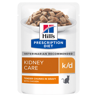 Hill&rsquo;s PRESCRIPTION DIET k/d Вологий корм для котів підтримка функції нирок, з куркою, пауч, 85 г 605664 фото