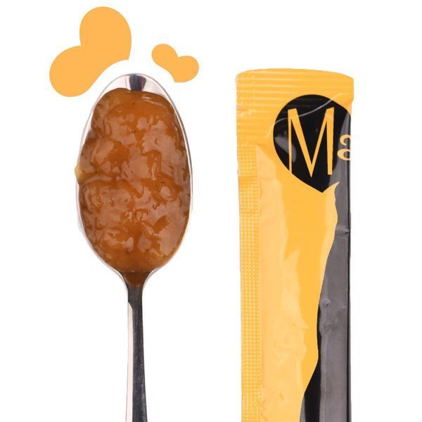 Лакомство кремовое для кошек Mavsy Creamy superfood VEGAN APPLE MARMALADE WITH PLANTAIN SEEDS WITH TRAIL OF CATNIP в виде веганского яблочного мармелада с семенами подорожника со шлейфом кошачьей мяты, 15 г (5 шт) MAVSY11 фото
